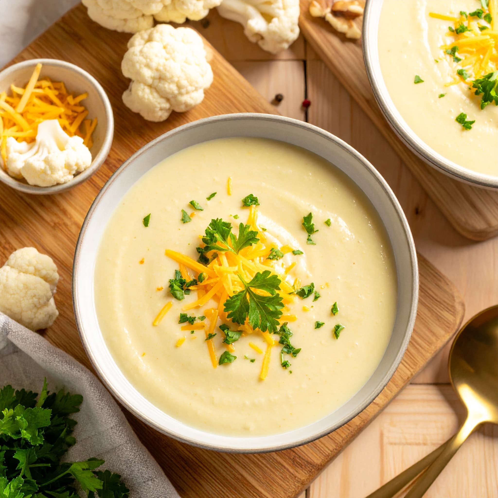 Cheddar Cauliflower Soup