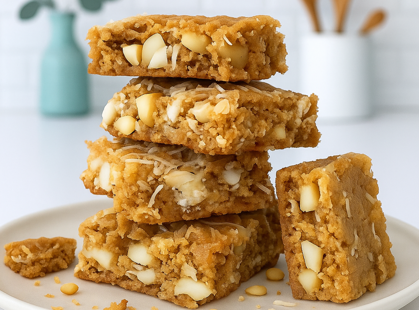 White Chocolate & Macadamia Nut Blondie
